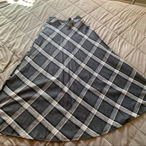 Women plaid maxi skirt